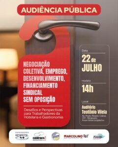 Audiência pública vai debater financiamento sindical